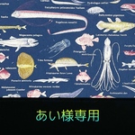 【あい様専用】深海魚(ネイビー)×黒　入園入学グッズ4点　レッスンバッグ2点&上履き入れ&ナップサック(裏地付き)