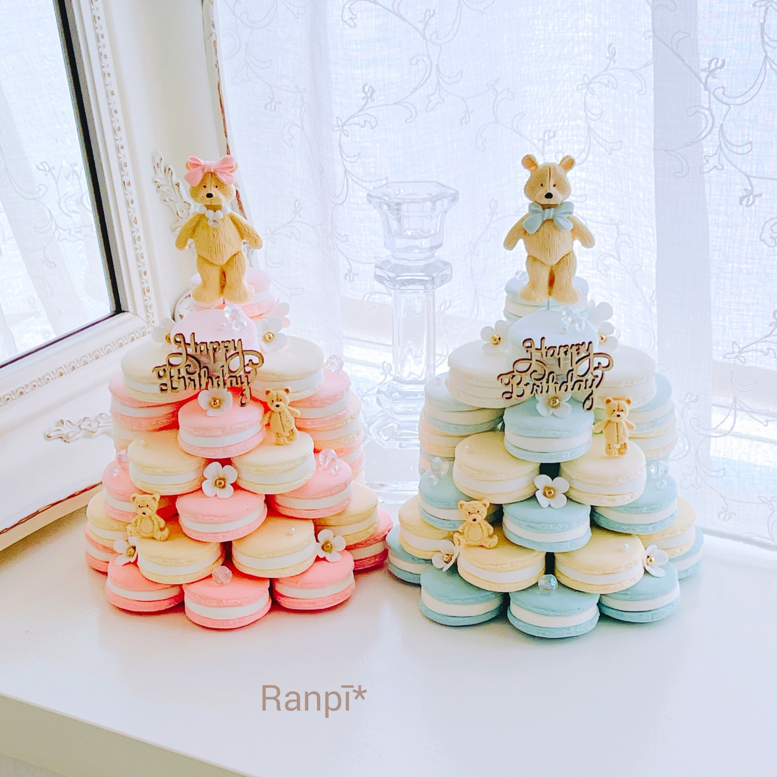 クレイケーキ*「マカロンマカロンタワー」 - Ranpī* | minne byGMO
