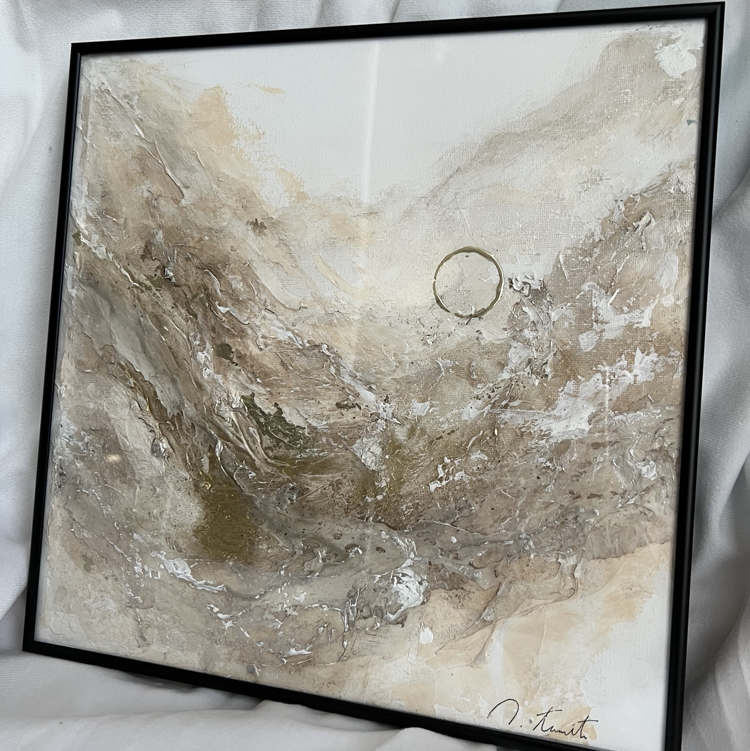 原画/額装済み/和風/禅/絵画/アート/抽象画/ニュアンス/モダン/ホテル/金運 琥珀 -Kohaku- 】 大きめ/和風/禅/絵画/アート/抽象画
