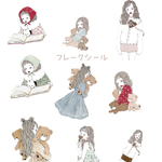 suzukomugi×nyaachan♡15種類フレークシール