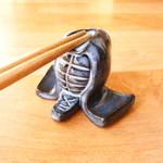 ＜kaorunko0326様専用ページ＞剣道のメン箸置き(青萩色2つ)
