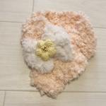 モフモフリボン付きマフラー⭐︎オレンジ　33〜34cm