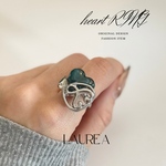 green heart accent color RING