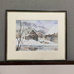 （233）原画　水彩画　風景画　白川郷