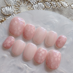 【オーダー】桜ホロネイル ベリーショート ネイルチップ 69 オフィスネイル