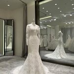 ウェディングドレス マーメイドライン ロングスリーブ  セクシー 優雅なシルエット  披露宴/結婚式