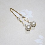 髪飾り　おリボンと一緒に(単品での御購入はご遠慮下さい)：鎖&パール　はいからさん・卒業式・成人式・七五三・和装小物