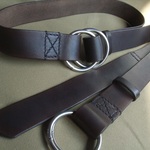 Lizzies  Double Ring Leather Belt 