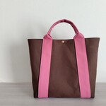 ☆mitan0206様専用☆帆布トートバッグLL (持ち手傾斜) ブラウン×カメリア 倉敷帆布 