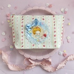 ベイビーちゃんワッペンのメルヘンポーチ　ハローベイビー　リボン　ローズ　baby ribbon 