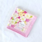 【新作】スカーフにもなる水彩画ハンカチ 「桜」