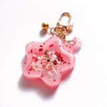 [訳あり]Heart dots star shaker keychain (strawberry)