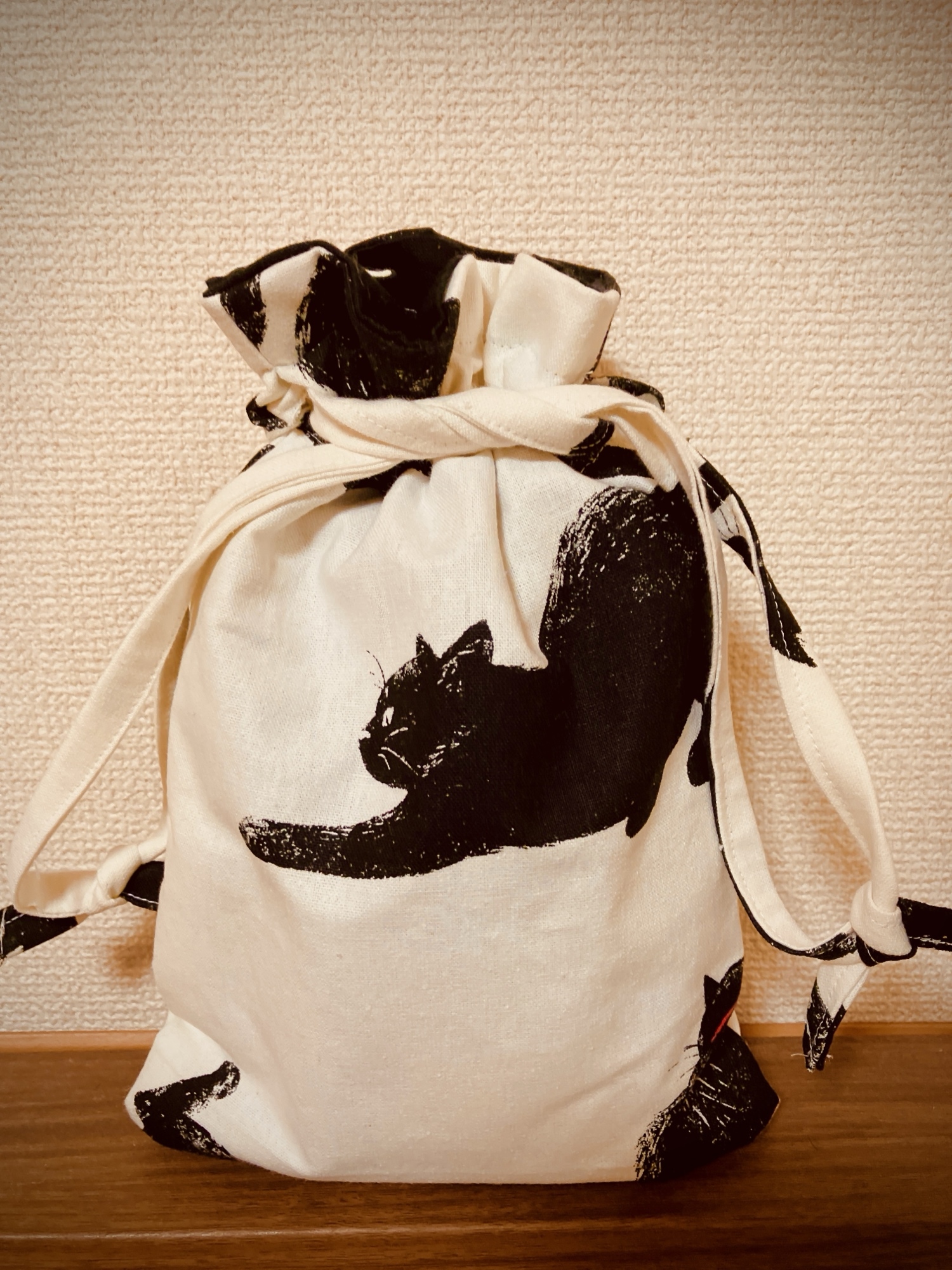 ◇冬のセール◇黒猫 猫バッグ エコバッグ マルシェバッグ 買い物