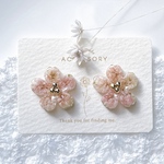 ドライフラワー レジン ハンドメイド 桜 春 花 ピアス イヤリング