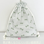 ご希望であれば持ち手 縫い付けます♪  ナップサック🎀　名前テープ付⭐︎送料込み価格　体操着入れ　体操服入れ　お着替え袋　体操着袋