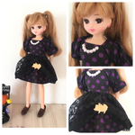 ハロウィンワンピース（ぶたモチーフ）リカちゃん、ブライスサイズ