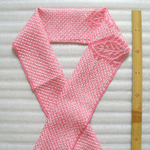 最後 16×100㌢ 綸子鹿の子総絞り 桃色系 はぎれ 半襟 シルク 着物リメイク 素材