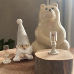 白いキャンドルホルダー　ノルディカニッセ　しろくま貯金箱