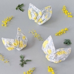 ミモザ♡エンブロイダリー刺繍コットン　大人のためのデフトバン小さめ　〜選べるサイズ〜　