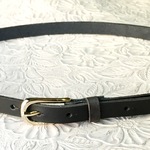 レザースリムベルト　黒