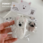 わんこ　キーホルダー　パンチニードル　オシャレ　