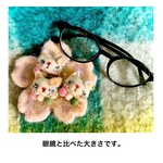 白猫ちゃんとお団子羊毛ブローチ①