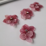 red purpleアジサイのピアス　イヤリング