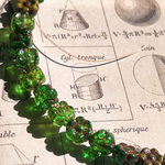 【1連40コセット】#czech beads#チェコビーズ　flower6㍉　green/picasso