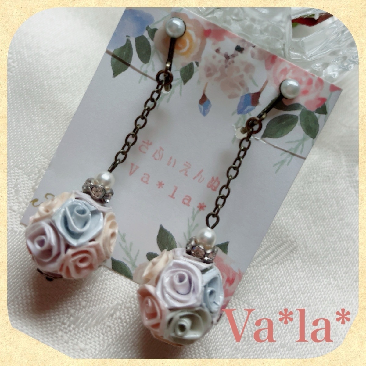 2点セット】薔薇のロザフィ＊ムーンローズネックレス