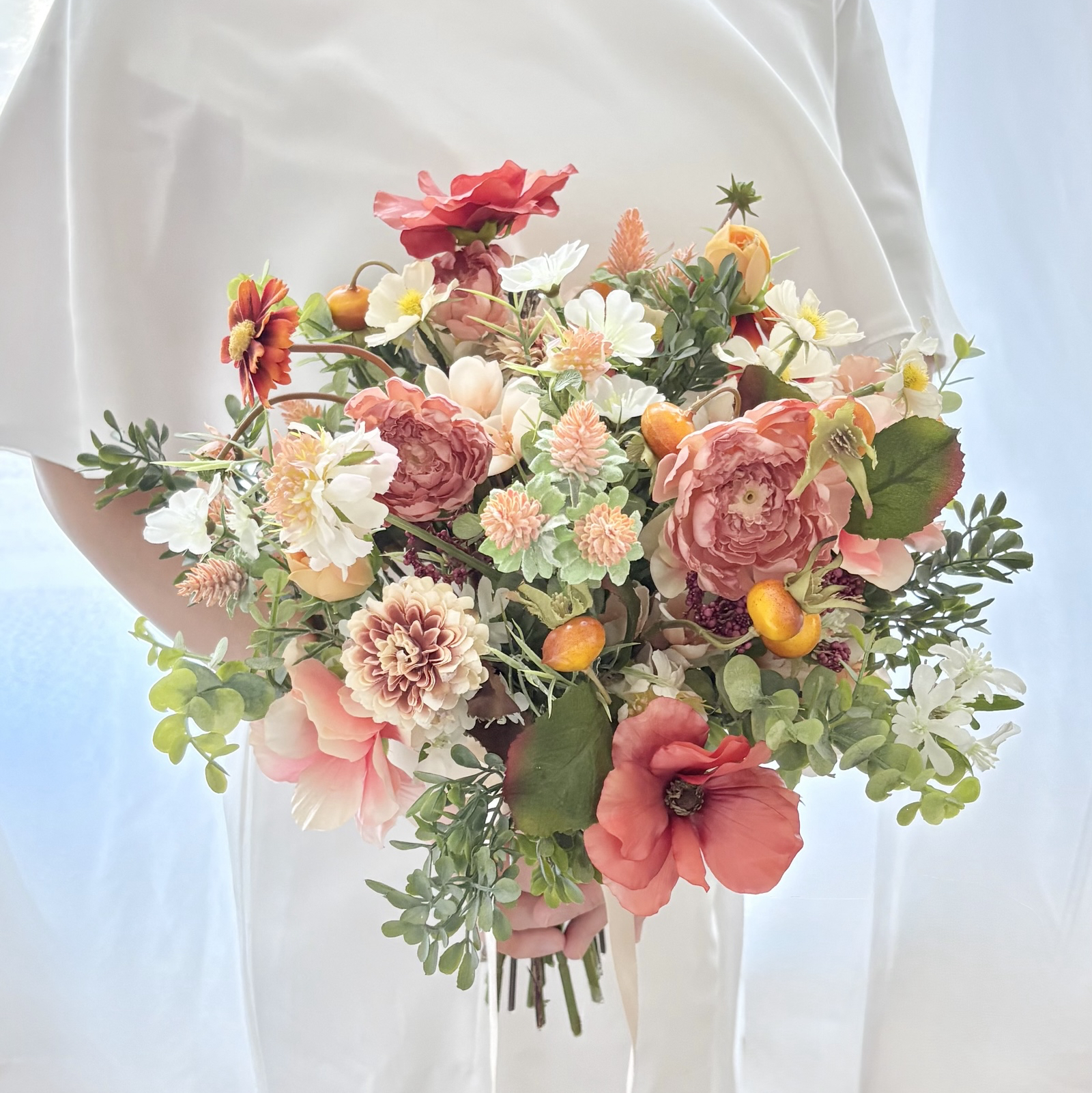 アーティフィシャルブーケ ｵｰﾀﾞｰ可】￥27500 weddingｱｰﾃｨﾌｨｼｬﾙﾌﾗﾜｰ（造花）ｸﾗｯﾁﾌﾞｰｹ☆完全