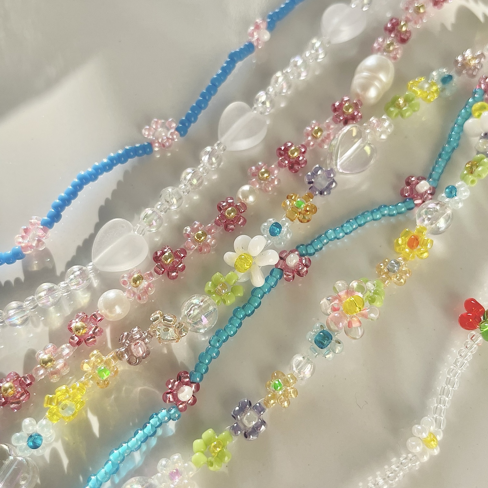ビーズネックレス ビーズアクセサリー ビーズチョーカー