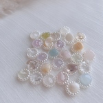 選べるデザイン　5個セット　イヤリング　ピアス　天然石　可愛い　小粒　淡い　カラス　パール　丸小さい