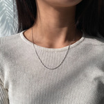 【316L】45cm slim snake necklace /gold/silver/金属アレルギー/サージカルステンレス