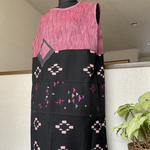 秋冬〜春　着物リメイク　着物ジャンパースカート　着物色々ワンピース　黒ピンク系