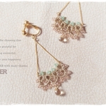 うやむや/Tatting lace earring