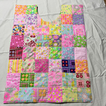 トイレマット　パッチワーク　ピンクス生地　ハンドメイド
