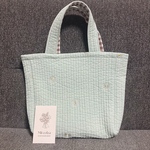 ミントグリーン　マーガレット　チョコミント　緑　ヌビトートバッグ　ヌビバッグ　ヌビ　イブル