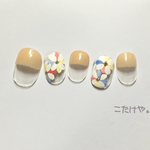 再販×５☆秋色×花柄ネイルチップ
