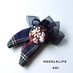 flower⌘刺繍リボンブローチ