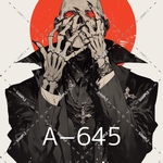 A-645 骸骨 ステッカー sticker 素材 コラージュ collage シール achashop