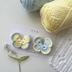 立体蝶々のヘアクリップ ２つセット  ベビーキッズヘアアクセサリー　ヘアピン　赤ちゃん　新生児　子供　髪留め　髪飾り