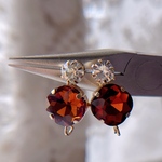 2pcs)3801)オリジナルピアス)  garnet#np8
