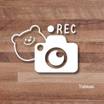 ドラレコ　ステッカー　カーステッカー　ドライブレコーダー　カーサイン　ドラレコ　REC くま