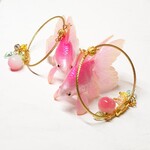 ももいろ金魚(ピーチ)のバッグチャーム