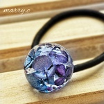 【marry.c人気No.1】紫陽花～*琉球ガラスあめ玉ヘアゴムmarry.c's handmadeaccessory