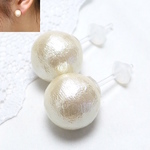 T.CY 樹脂フック　コットンパールKW(10mm) ピアス
