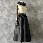 着物リメイク ロング チュニック & 夏 スヌード 〜四季で心地良い上質 大島紬 素材〜kimono remake long tunic & snood