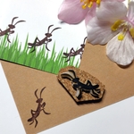 カマキリ幼虫 消しゴムはんこ