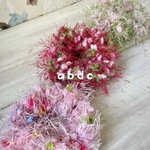 ふわモケヘアゴムシュシュ　お花ブーケ　pink