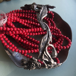 【1連50コセット】#czech beads#チェコビーズ　round5㍉  red picasso